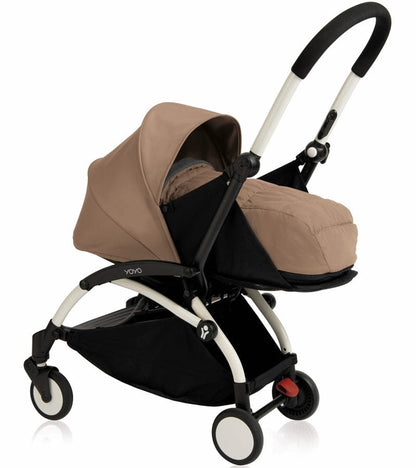 Babyzen 2019 Yoyo+ 0+ Newborn Compact Stroller - White / Taupe - US10101-01-US10107-06
