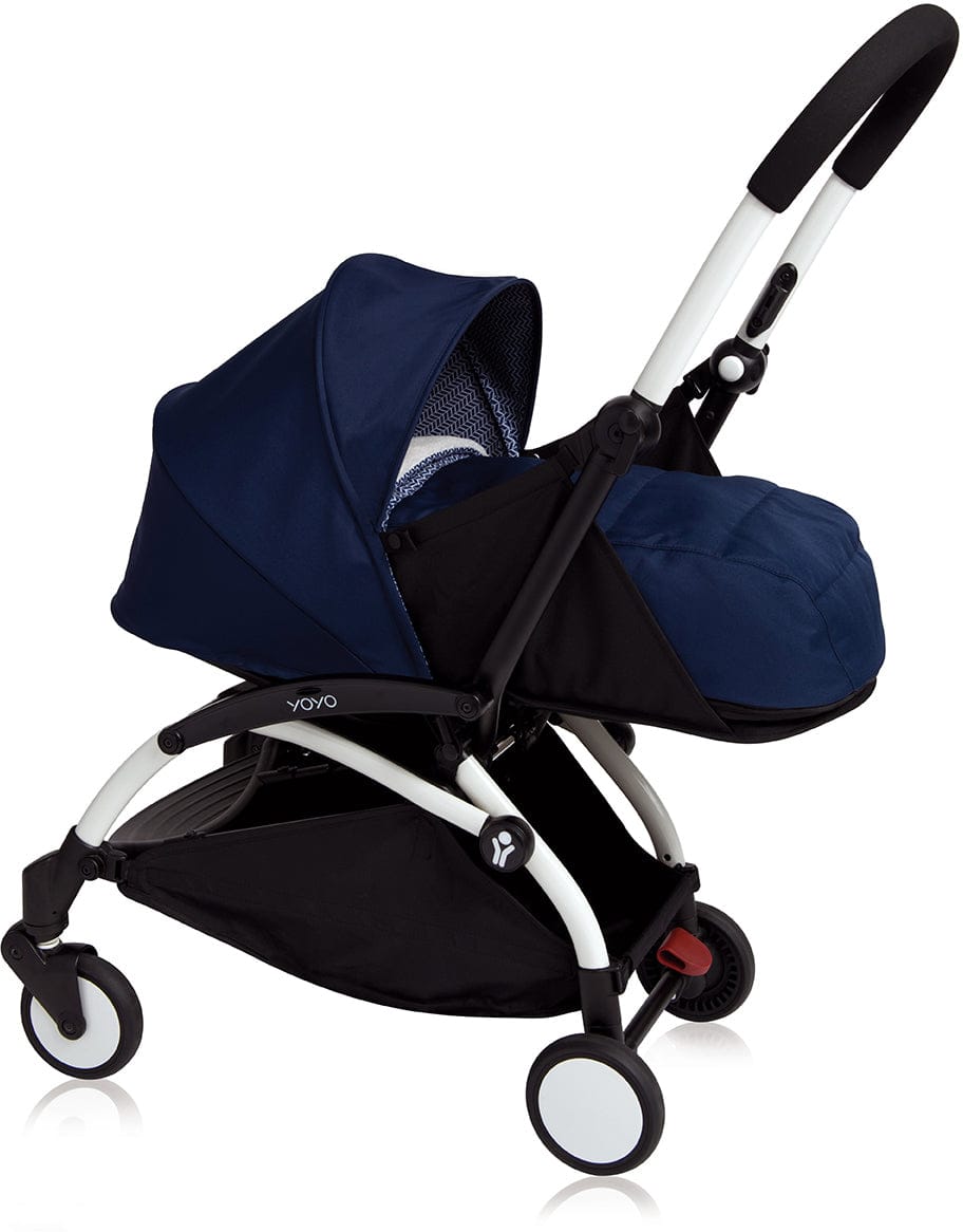 Babyzen 2018 Yoyo+ 0+ Newborn Compact Stroller - White / Air France Blue - US10101-WH0-AFB