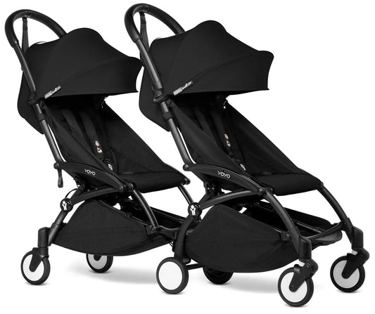 Babyzen YOYO Connect Double Stroller 6+ / 6+ Bundle - Black / Black - DBL-604902-604603