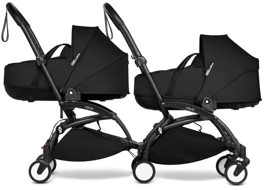 Babyzen YOYO Connect Double Stroller Bassinet / Bassinet Bundle - Black / Black - BASBAS-604902-605103