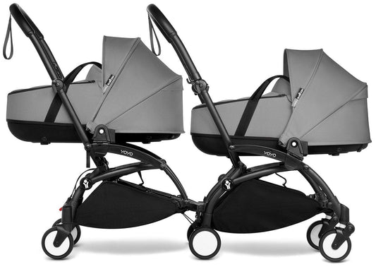 Babyzen YOYO Connect Double Stroller Bassinet / Bassinet Bundle - Black / Grey - BASBAS-604902-605101