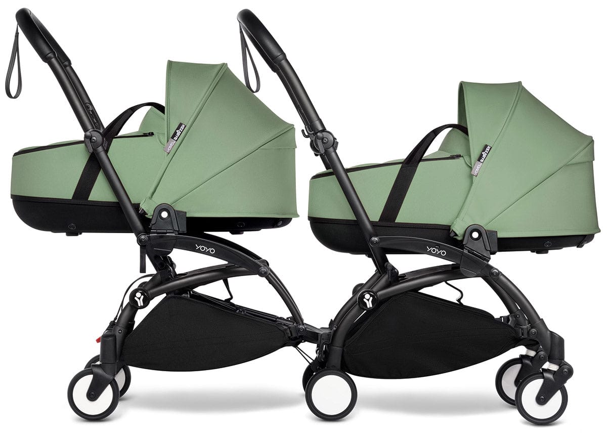 Babyzen YOYO Connect Double Stroller Bassinet / Bassinet Bundle - Black / Peppermint - BASBAS-604902-605105