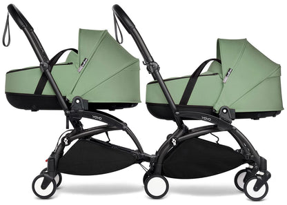 Babyzen YOYO Connect Double Stroller Bassinet / Bassinet Bundle - Black / Peppermint - BASBAS-604902-605105