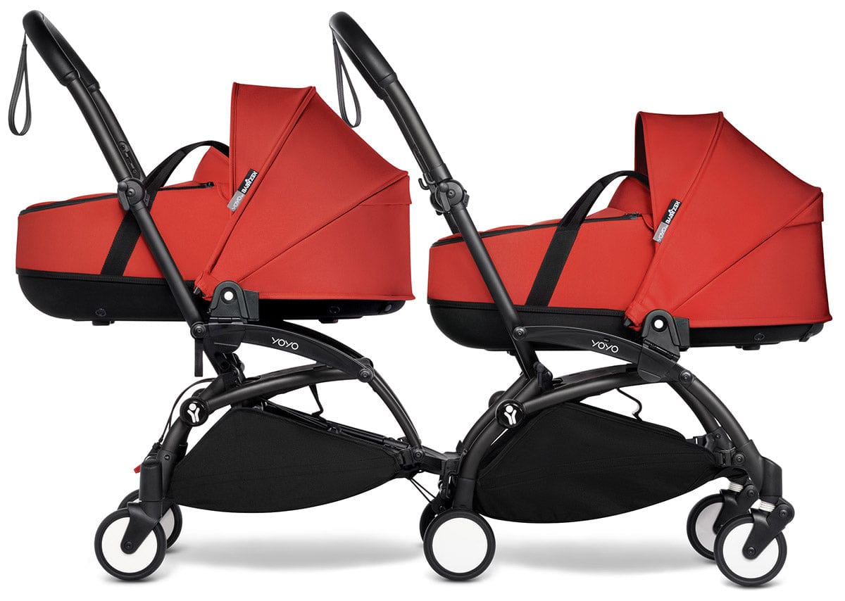 Babyzen YOYO Connect Double Stroller Bassinet / Bassinet Bundle - Black / Red - BASBAS-604902-605102