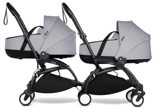 Babyzen YOYO Connect Double Stroller Bassinet / Bassinet Bundle - Black / Stone - BASBAS-604902-605110