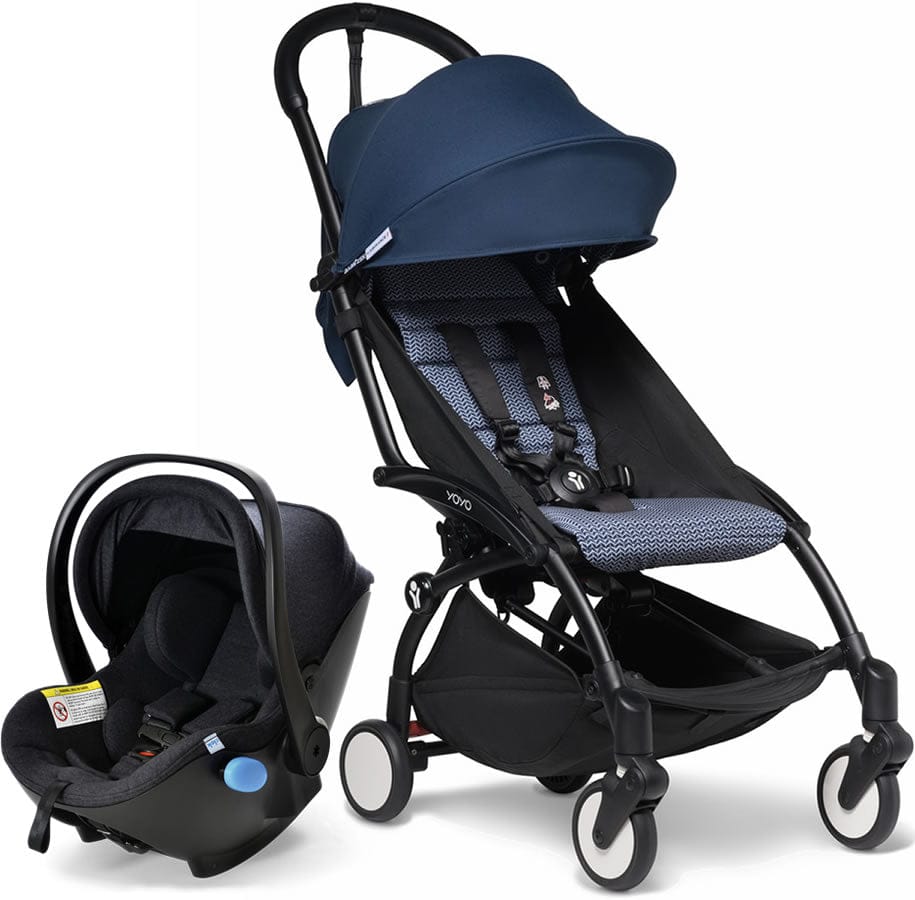 Babyzen YOYO2 6+ & Clek Liingo Travel System - Black / Air France Blue - US10109-02-BZ10108-11-MAMMOTH