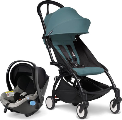 Babyzen YOYO2 6+ & Clek Liingo Travel System - Black / Aqua - US10109-02-BZ10104-13-THUNDER