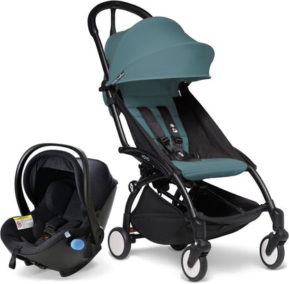 Babyzen YOYO2 6+ & Clek Liingo Travel System - Black / Aqua - US10109-02-BZ10104-13-MAMMOTH