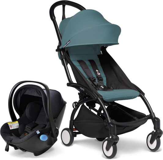 Babyzen YOYO2 6+ & Clek Liingo Travel System - Black / Aqua - US10109-02-BZ10104-13-MAMMOTH