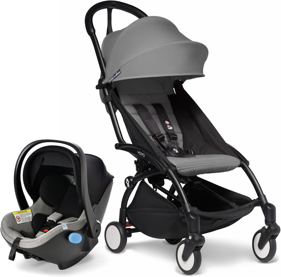 Babyzen YOYO2 6+ & Clek Liingo Travel System - Black / Grey - US10109-02-BZ10104-03-THUNDER