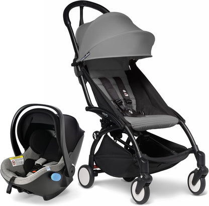 Babyzen YOYO2 6+ & Clek Liingo Travel System - Black / Grey - US10109-02-BZ10104-03-THUNDER