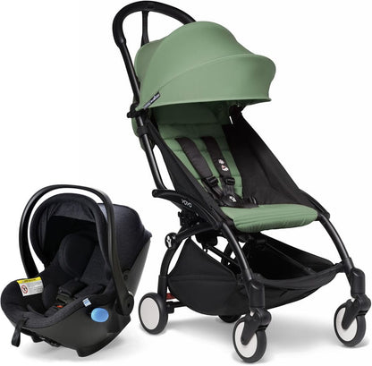 Babyzen YOYO2 6+ & Clek Liingo Travel System - Black / Peppermint - US10109-02-US10104-08-MAMMOTH