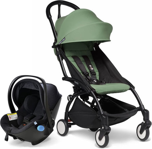 Babyzen YOYO2 6+ & Clek Liingo Travel System - Black / Peppermint - US10109-02-US10104-08-MAMMOTH