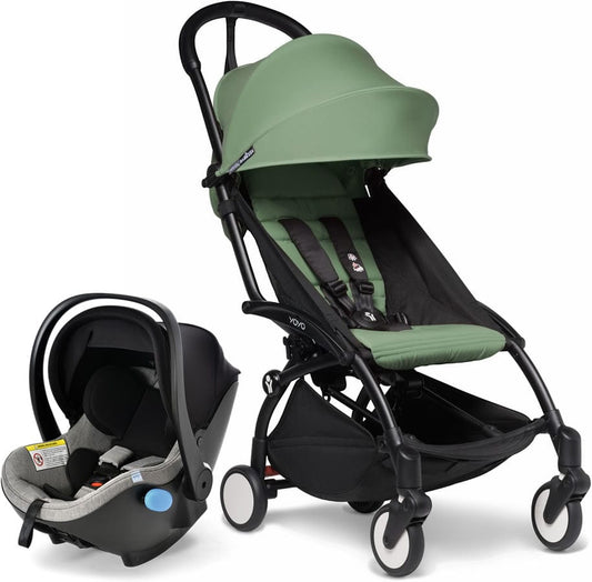Babyzen YOYO2 6+ & Clek Liingo Travel System - Black / Peppermint - US10109-02-US10104-08-THUNDER