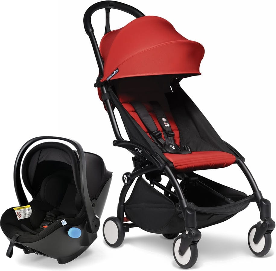 Babyzen YOYO2 6+ & Clek Liingo Travel System - Black / Red - US10109-02-US10104-04-CARBON