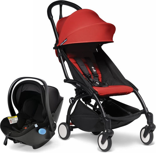 Babyzen YOYO2 6+ & Clek Liingo Travel System - Black / Red - US10109-02-US10104-04-CARBON