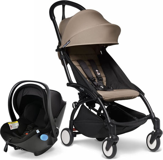 Babyzen YOYO2 6+ & Clek Liingo Travel System - Black / Taupe - US10109-02-US10112-06-CARBON