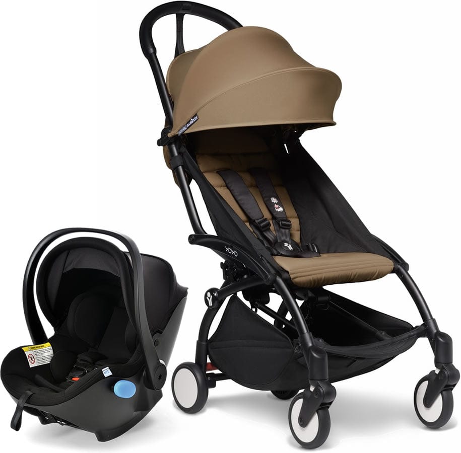 Babyzen YOYO2 6+ & Clek Liingo Travel System - Black / Toffee - US10109-02-US10112-12-CARBON