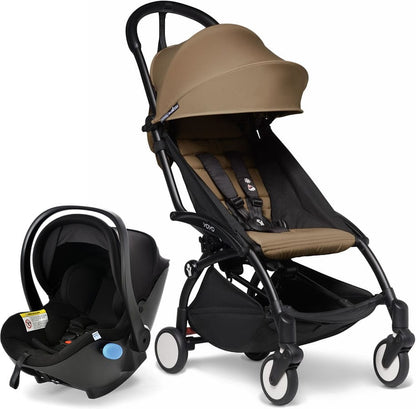 Babyzen YOYO2 6+ & Clek Liingo Travel System - Black / Toffee - US10109-02-US10112-12-CARBON