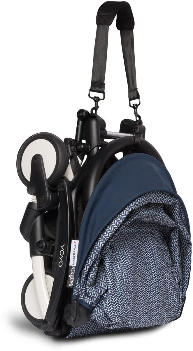 Babyzen YOYO2 6+ & Clek Liingo Travel System - White / Air France Blue - US10109-01-BZ10108-11-MAMMOTH