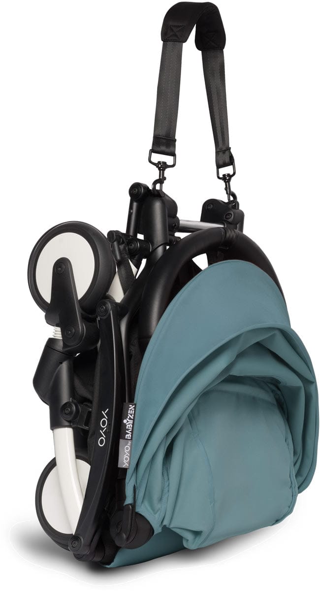 Babyzen YOYO2 6+ & Clek Liingo Travel System - White / Aqua - US10109-01-BZ10104-13-THUNDER