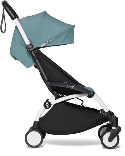 Babyzen YOYO2 6+ & Clek Liingo Travel System - White / Aqua - US10109-01-US10112-13-CARBON