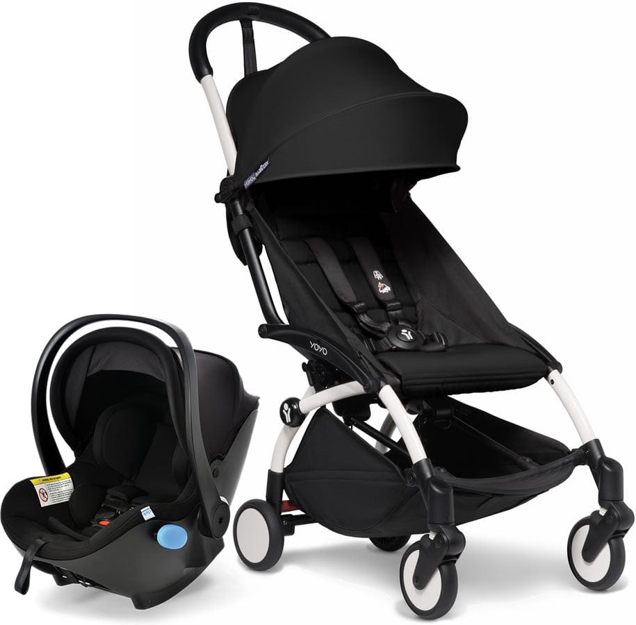 Babyzen YOYO2 6+ & Clek Liingo Travel System - White / Black - US10109-01-US10104-05-CARBON