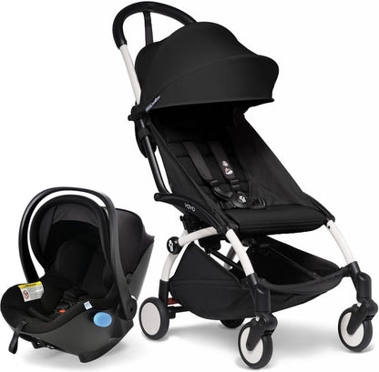 Babyzen YOYO2 6+ & Clek Liingo Travel System - White / Black - US10109-01-US10104-05-CARBON