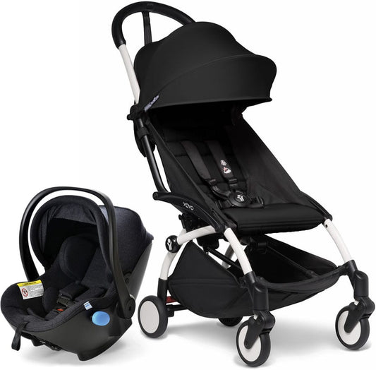 Babyzen YOYO2 6+ & Clek Liingo Travel System - White / Black - US10109-01-BZ10104-05-MAMMOTH