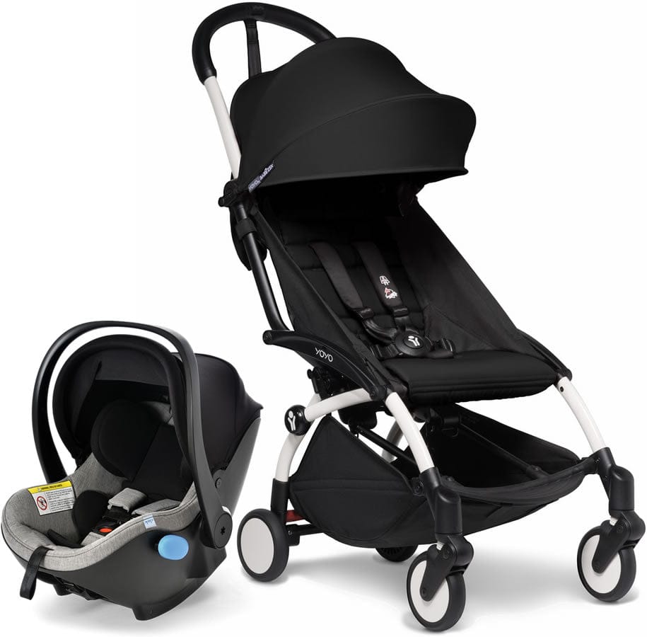 Babyzen YOYO2 6+ & Clek Liingo Travel System - White / Black - US10109-01-BZ10104-05-THUNDER