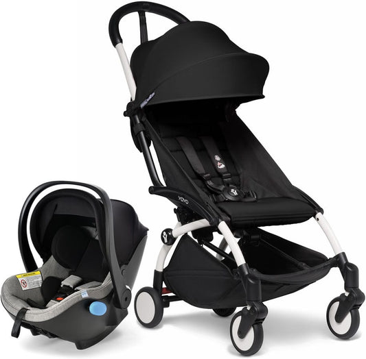 Babyzen YOYO2 6+ & Clek Liingo Travel System - White / Black - US10109-01-BZ10104-05-THUNDER
