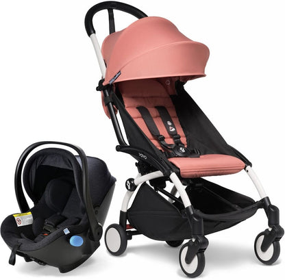 Babyzen YOYO2 6+ & Clek Liingo Travel System - White / Ginger - US10109-01-BZ10104-09-MAMMOTH
