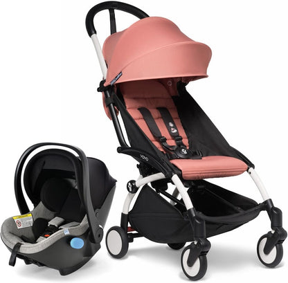 Babyzen YOYO2 6+ & Clek Liingo Travel System - White / Ginger - US10109-01-BZ10104-09-THUNDER