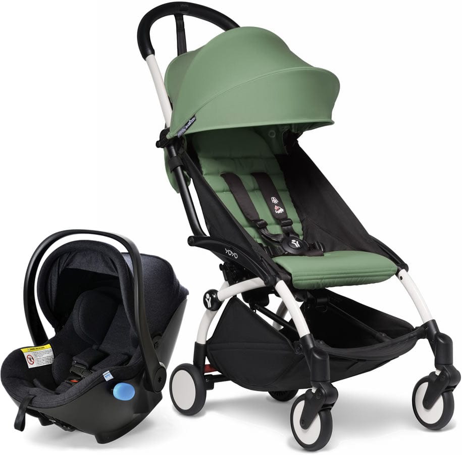 Babyzen YOYO2 6+ & Clek Liingo Travel System - White / Peppermint - US10109-01-US10104-08-MAMMOTH
