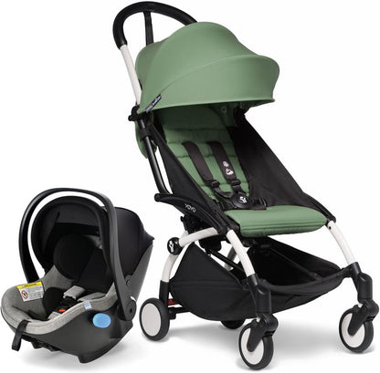 Babyzen YOYO2 6+ & Clek Liingo Travel System - White / Peppermint - US10109-01-US10104-08-THUNDER