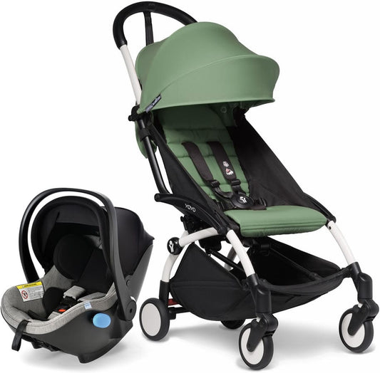 Babyzen YOYO2 6+ & Clek Liingo Travel System - White / Peppermint - US10109-01-US10104-08-THUNDER
