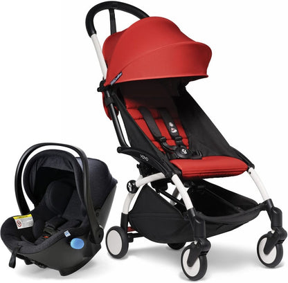 Babyzen YOYO2 6+ & Clek Liingo Travel System - White / Red - US10109-01-BZ10104-04-MAMMOTH