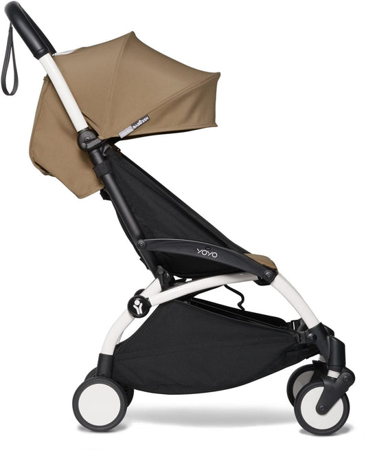 Babyzen YOYO2 6+ & Clek Liingo Travel System - White / Toffee - US10109-01-US10112-12-CARBON