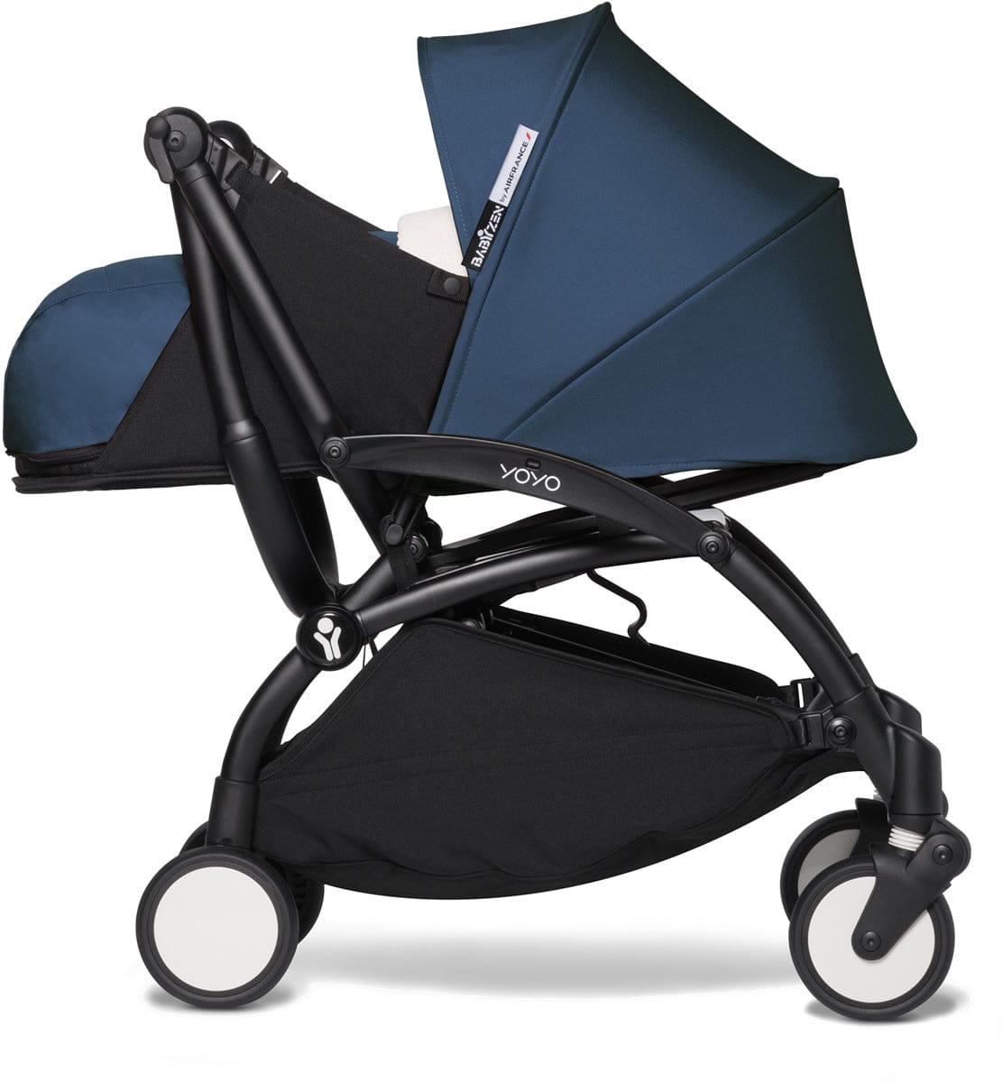 Babyzen YOYO2 Ultra Compact 0+ Stroller - Black / Air France Blue - 604502-604407
