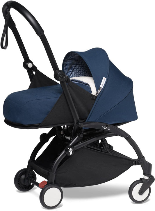 Babyzen YOYO2 Ultra Compact 0+ Stroller - Black / Air France Blue - 604502-604407