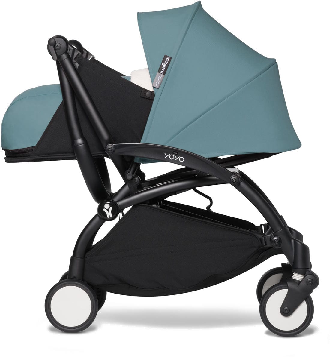 Babyzen YOYO2 Ultra Compact 0+ Stroller - Black / Aqua - 604502-604409