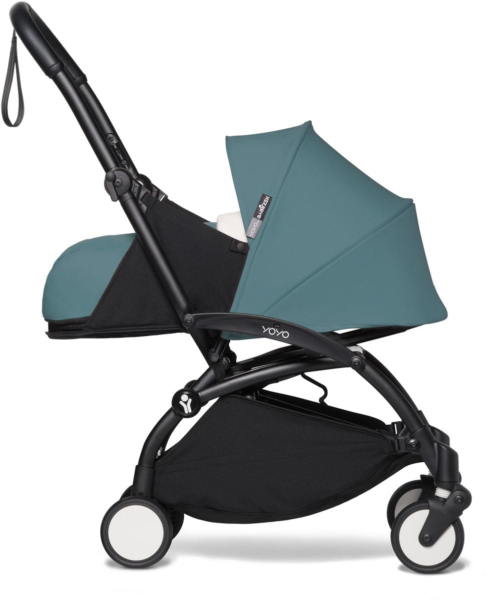 Babyzen YOYO2 Ultra Compact 0+ Stroller - Black / Aqua - 604502-604409