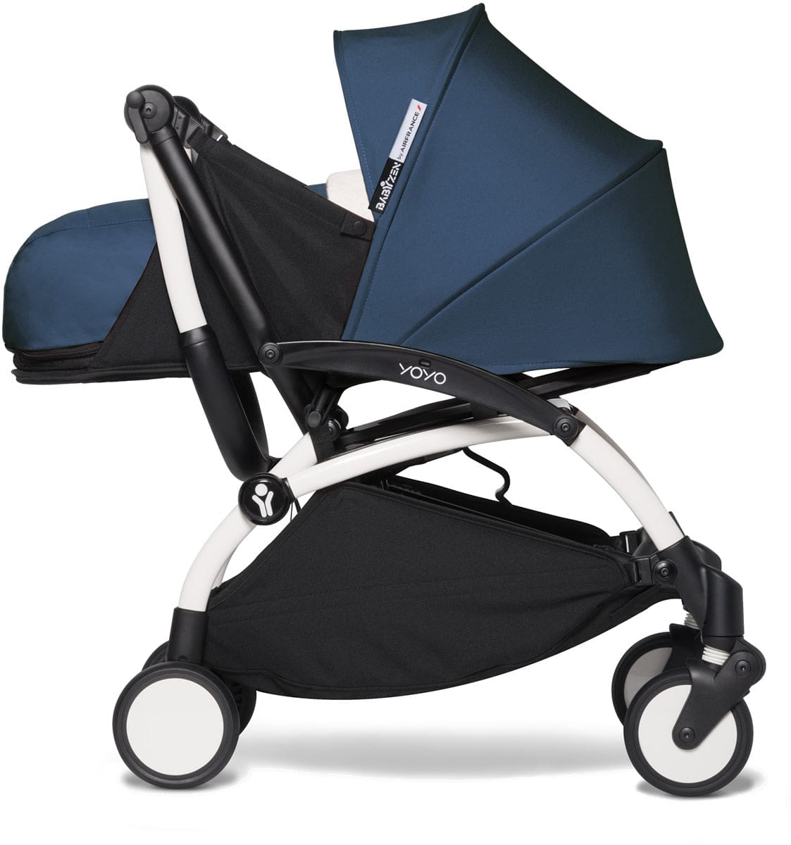 Babyzen YOYO2 Ultra Compact 0+ Stroller - White / Air France Blue - 604501-604407