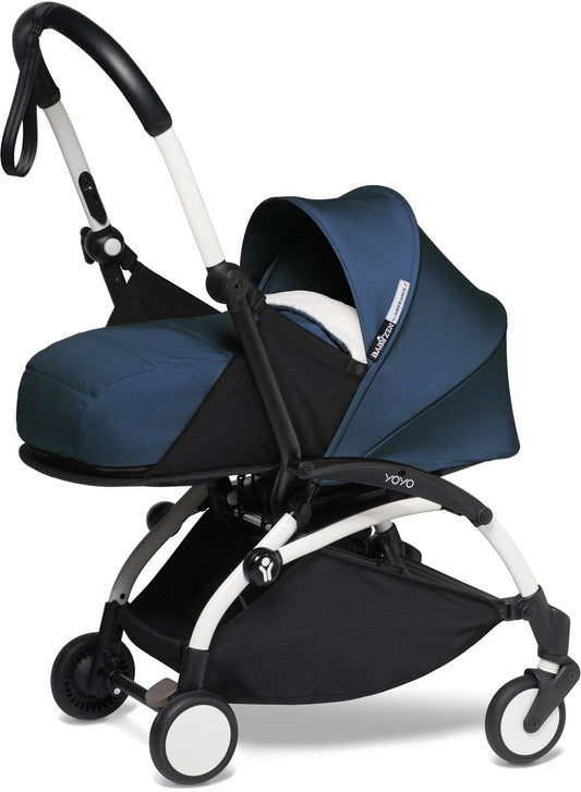 Babyzen YOYO2 Ultra Compact 0+ Stroller - White / Air France Blue - 604501-604407