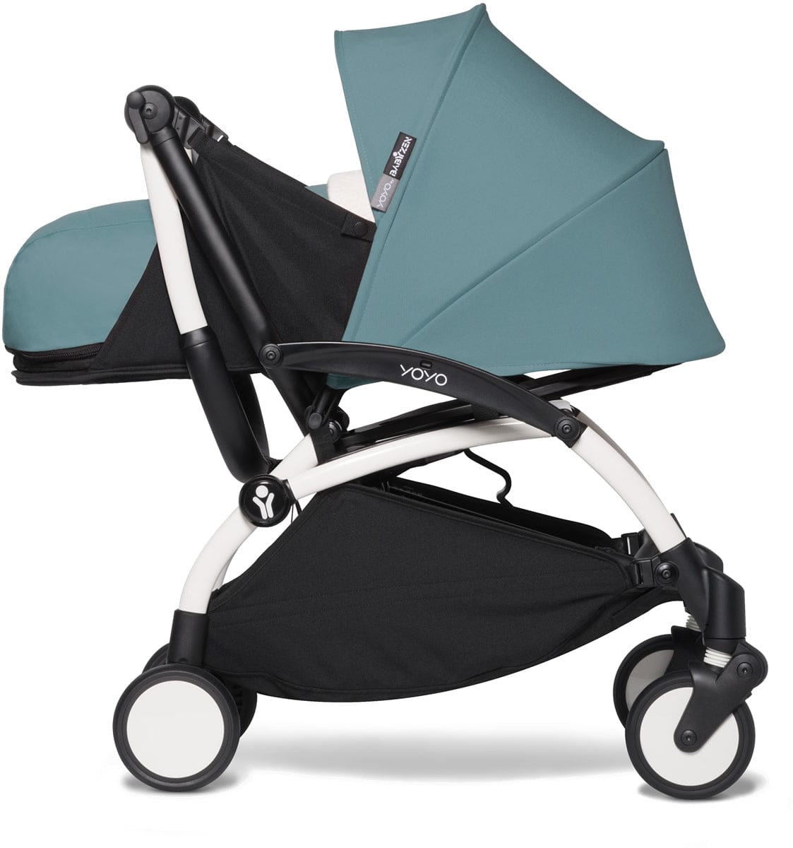 Babyzen YOYO2 Ultra Compact 0+ Stroller - White / Aqua - 604501-604409