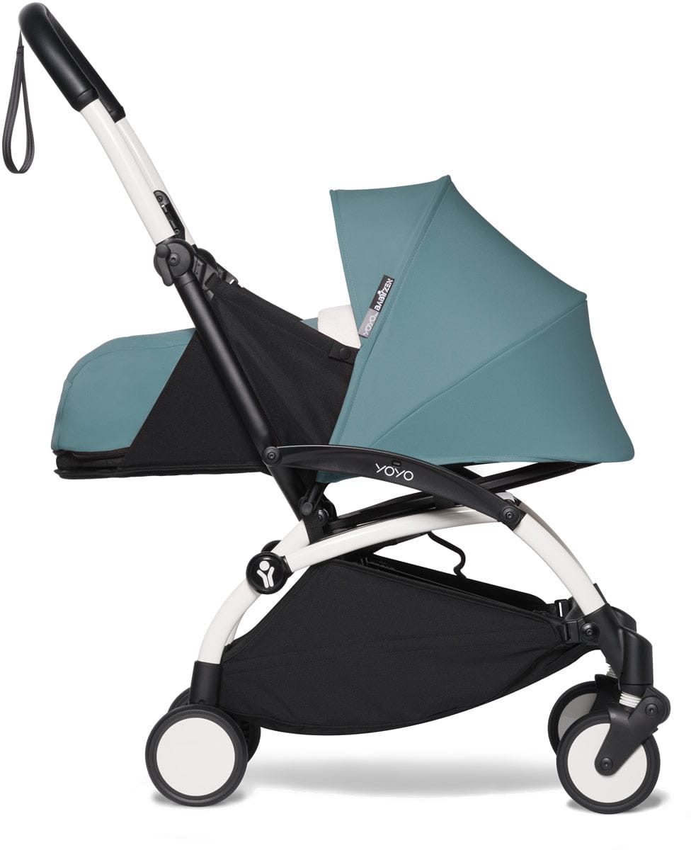 Babyzen YOYO2 Ultra Compact 0+ Stroller - White / Aqua - 604501-604409