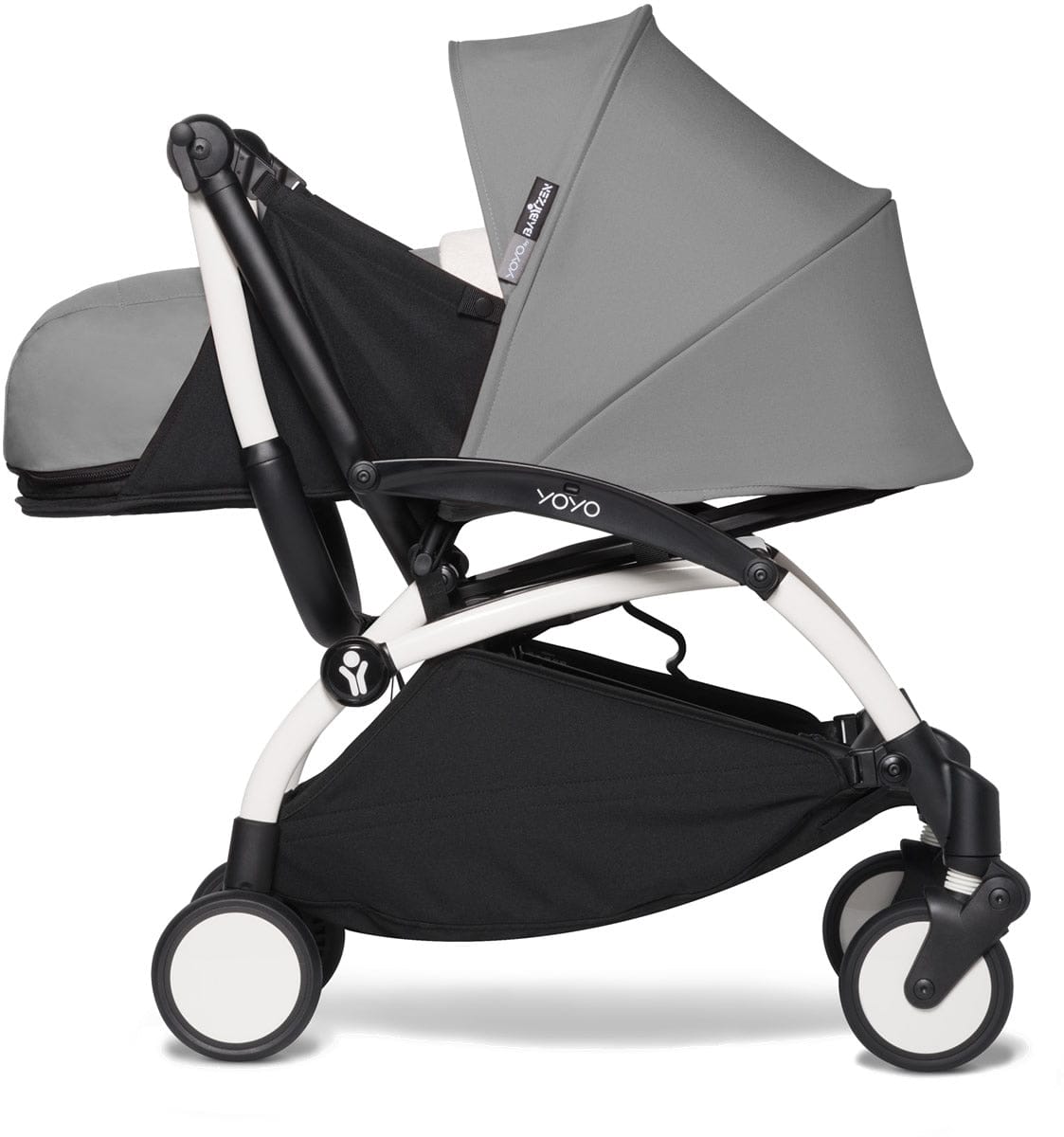 Babyzen YOYO2 Ultra Compact 0+ Stroller - White /Grey - 604501-604401