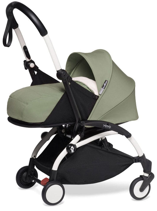 Babyzen YOYO2 Ultra Compact 0+ Stroller - White / Olive - 604501-604411