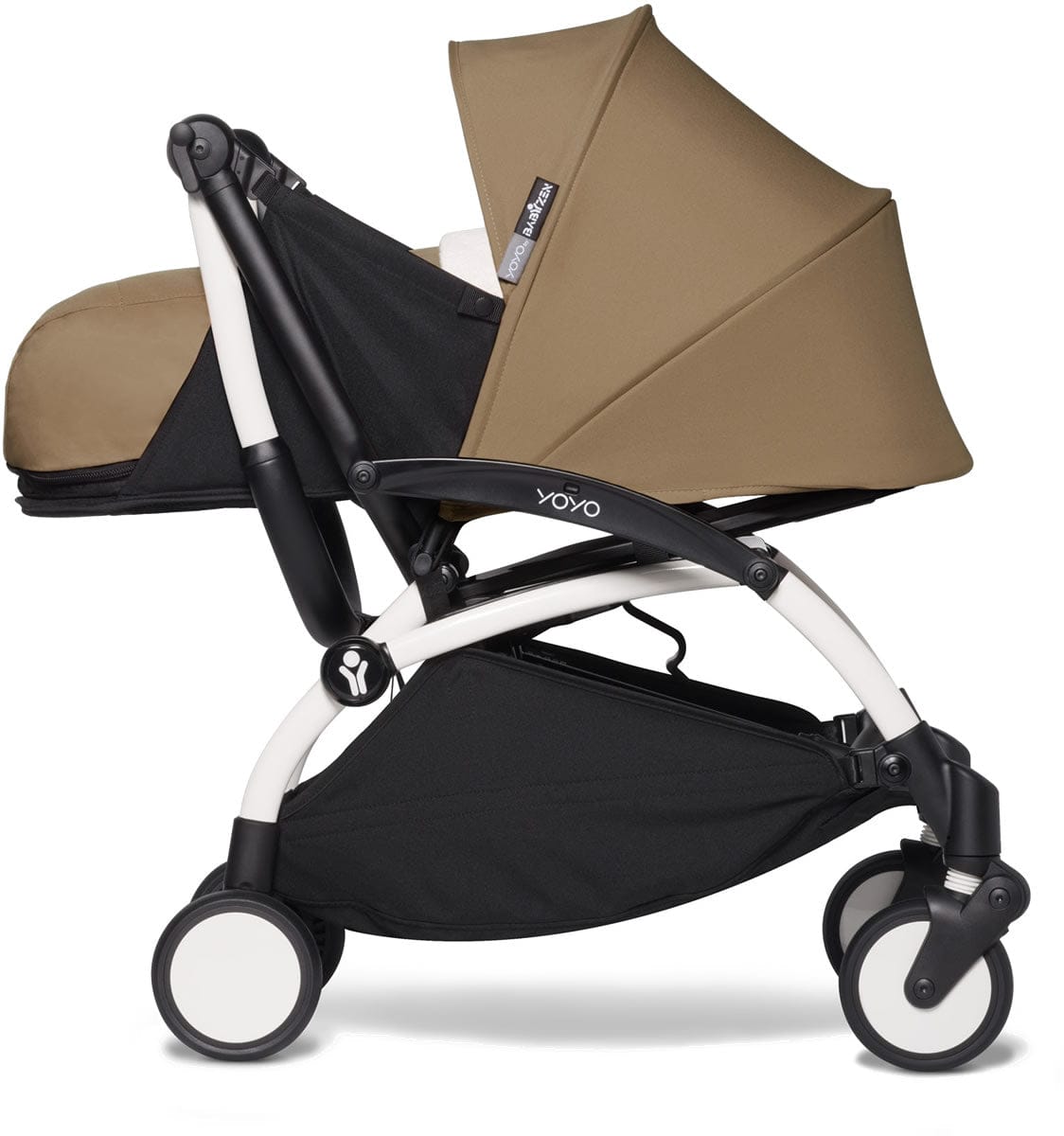 Babyzen YOYO2 Ultra Compact 0+ Stroller - White / Toffee - 604501-604408