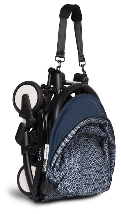 Babyzen YOYO2 Ultra Compact 6+ Stroller (One Box) - Black / Air France Blue - 624700